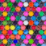 rainbow of paints
